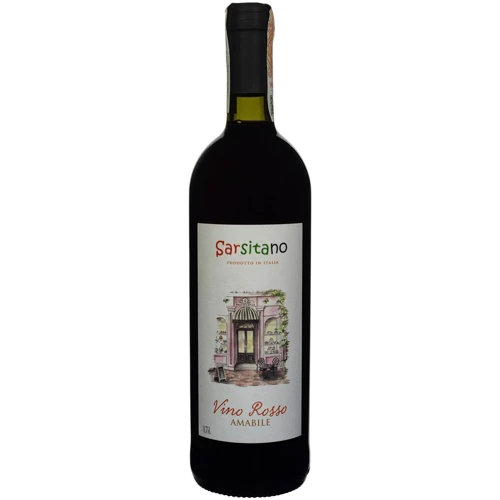 Вино Sarsitano Vino Rosso Amabile червоне напівсолодке 0.75 (FSH_8008820300920)