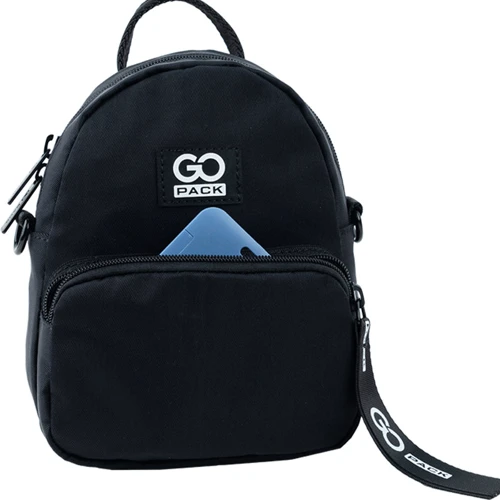 Мини рюкзак-сумка GoPack Education Teens 181XXS-4 чорний (GO24-181XXS-4): Спинка Мягкая (без ребер жесткости)