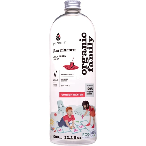 Натуральный очиститель полов Purenn Organic Family Juicy Berry Twist с ягодами 1 л (4751024880760)