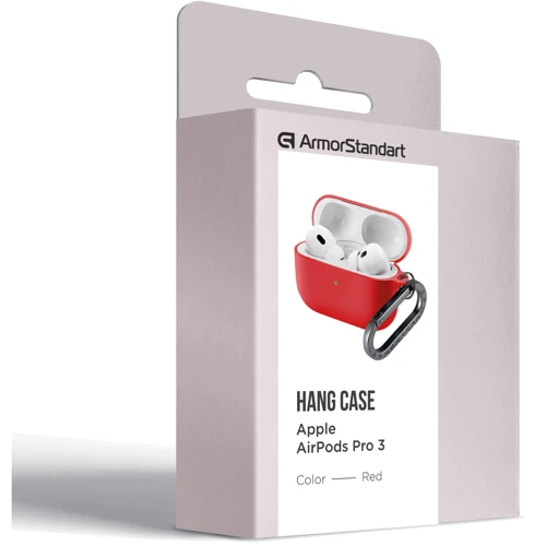Чехол ArmorStandart Hang Case Red for Apple AirPods Pro 3 (ARM88282)