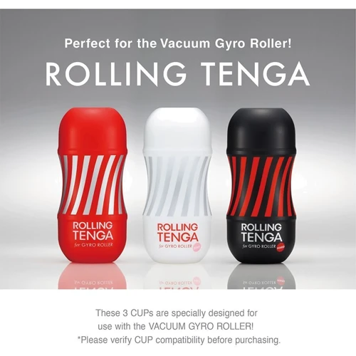 Автоматический мастурбатор Tenga VACUUM GYRO ROLLER, ротация и вакуум, совместим с Tenga Cup