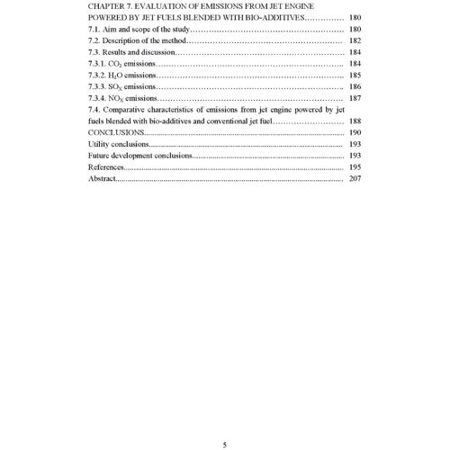 Modification of jet fuels composition with renewable bio-additives: Количество страниц 207