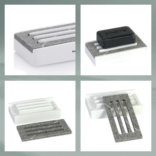 Мильниця KELA Cube білий 12х7х3 см (23691)