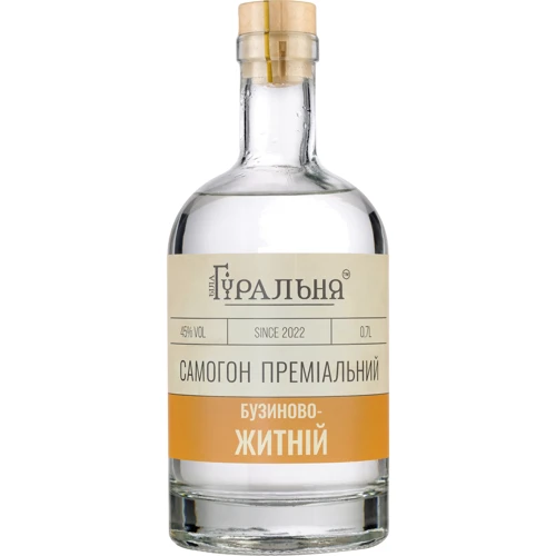 Самогон премиальный Біла Гуральня Бузиново-ржаной 45% 0.7 л (4820273780012)