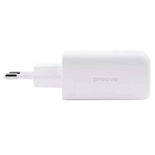 Зарядний пристрій Proove Wall Charger 2xUSB-C+USB Shot GaN 67W White: Сила струму 2.4А и более