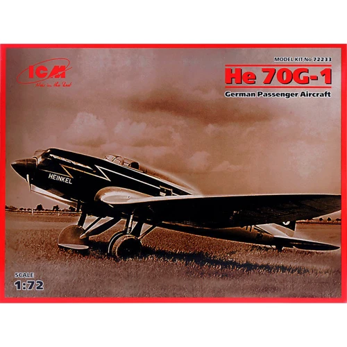 Модель ICM Німецький пасажирський літак Heinkel He 70G-1 (ICM72233)