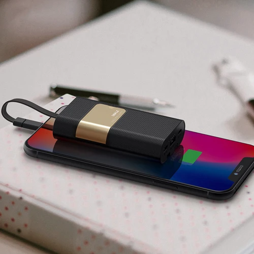 Внешний аккумулятор iWALK Power Bank Secretary Plus 10000mAh Lightning/microUSB/USB-C Black (SBS100C): Кабели/переходники для смартфонов в комплекте Apple Lightning / microUSB