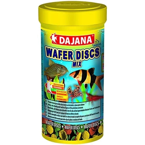 Корм для всех видов цветных донных рыб Dajana Wafer Discs Mix 250 мл/100 г (DP061B (5355))