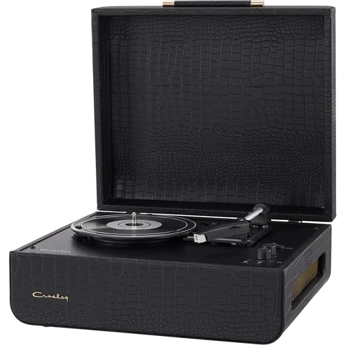 Виниловый проигрыватель Crosley Mercury (Black Croc): Особенности Крышка в комплекте, С Bluetooth, Встроенный фонокорректор