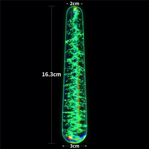 Фаллоимитатор LoveToy Twilight Gleam Glow-in-the-dark Glass Dildo Slim Fantasy