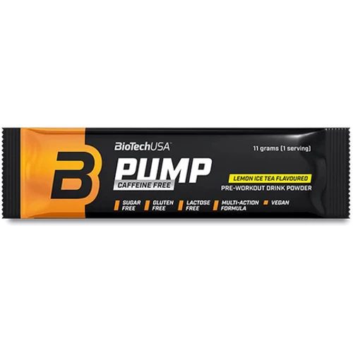 Комплекс до тренировки BiotechUSA Pump Caffeine free 11 g / 1 serving / Ice tea-lemon