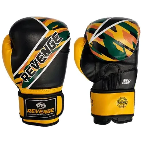 Детские боксерские рукавицы Revenge Черно-желтые EV-10-1212-8унц