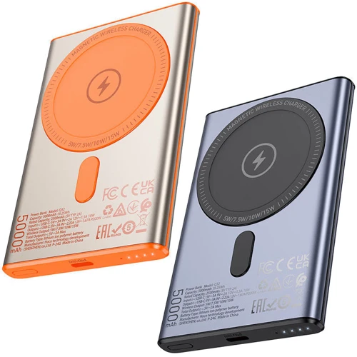Зовнішній акумулятор Hoco Power Bank 5000mAh Q32 Bird Wireless Magnetic 20W Titanium gold