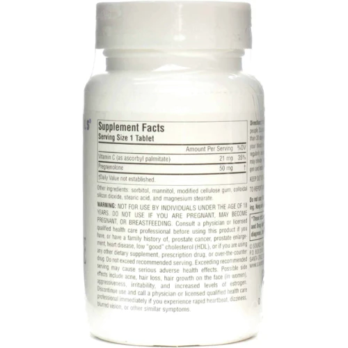 Source Naturals Pregnenolone Прегненолон 50 мг 120 таблеток: Форма выпуска Таблетки