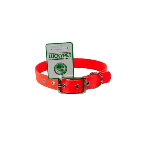 Нашийник водонепроникний Lucky Pet з металевою пряжкою 2.5x40-50 см оранжевий (4820224217116)