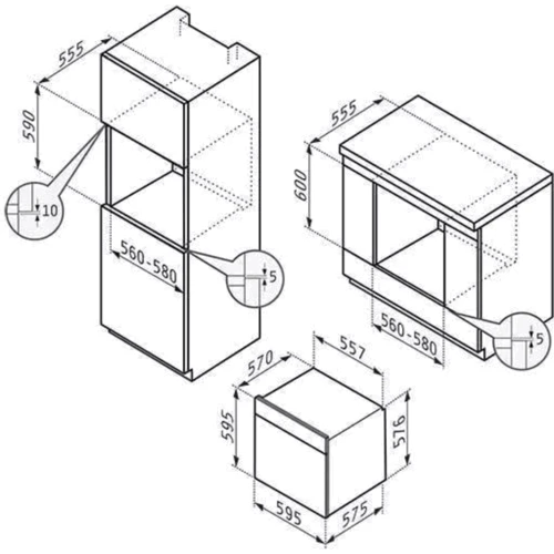 Духовой шкаф электрический Pyramis PO78052009PBL: Количество режимов нагрева 9