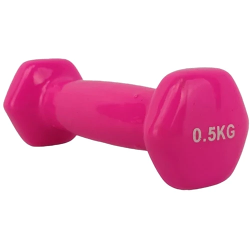 Гантель LEXFIT сталева з вініловим покриттям 0.5 кг рожева (LKDB-505-0,5): Кількість гантелей, шт 1