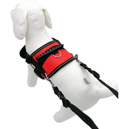 Шлея и поводок для собак Croci Hiking с карманом и ручкой 57-74 см красная (C5079658): Производитель Croci