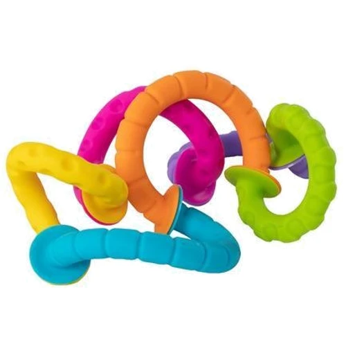 Набір прорізувачів для зубів Гнучкі кільця Fat Brain Toys pipSquigz Ringlets (F250ML): Колір разноцветный