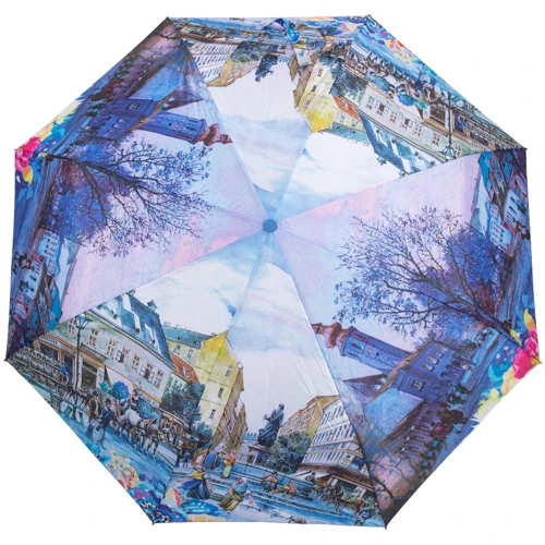Зонт женский автомат Magic Rain голубой (ZMR7251-13)