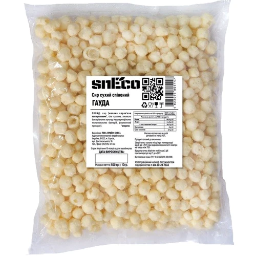 Сыр хрустящий сушеный snEco Гауда 500 г (4823095805147)