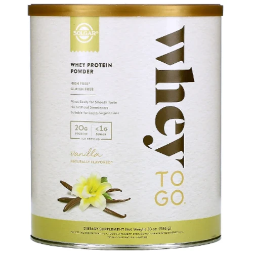 Solgar Whey Protein Powder Natural Vanilla Flavor Солгар Сироватковий протеїн, ваніль 936 г (33 унцій)