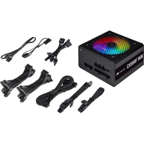 Блок питания Corsair CX550F RGB (CP-9020216-EU): Модульные (съемные) кабеля Есть