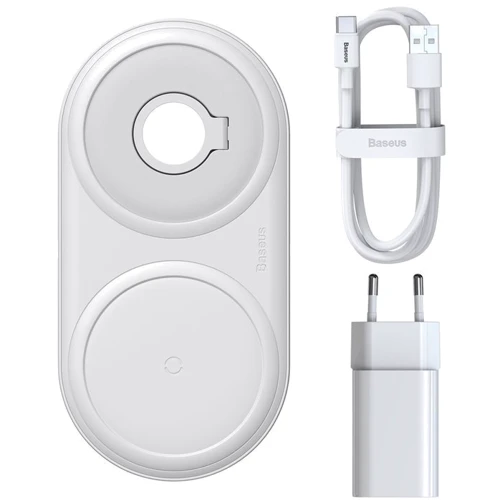 Зарядное устройство Baseus Wireless Charger Planet White (WXPL-B02) for Smartphones and Apple Watch