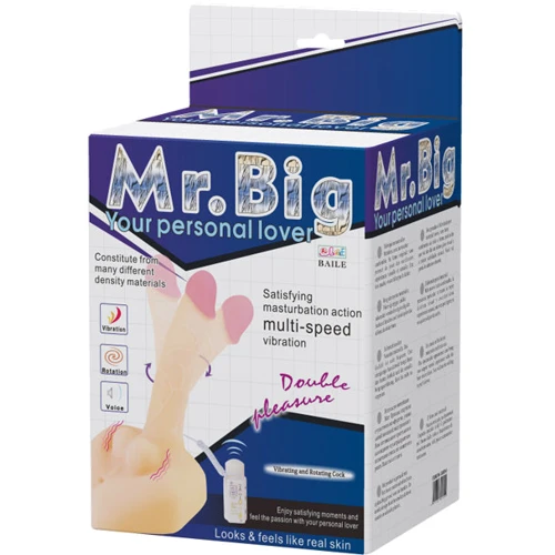 Вибратор с ротацией LYBAILE Mr.Big Vibrating & Rotating Cock Flesh