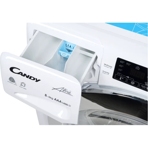 Стиральная машина Candy GVSW45 485TWHC-S: Загрузка белья (стирка), кг 8