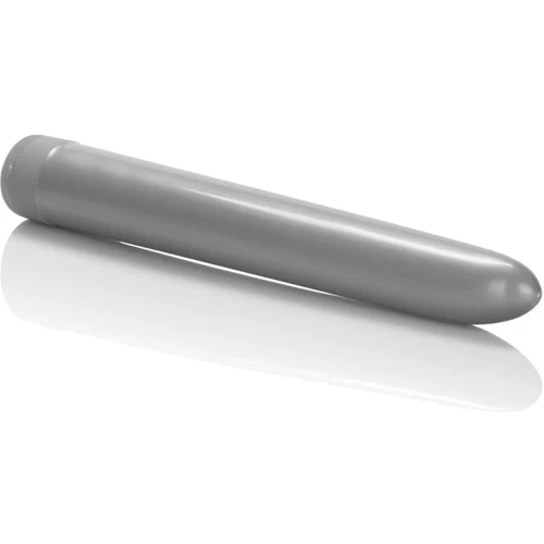 Большой пластиковый вибратор XXL Massager Platinum, 25x4 см, серебристый