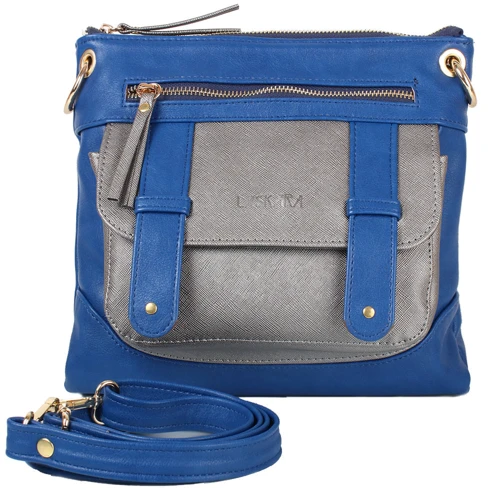 Жіноча сумка через плече Laskara синя (LK-10238-blue-silver): Країна виробник Чехія