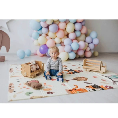 Дитячий килимок двосторонній Bambi Тигреня та овечка MR 0586-1 фото 9