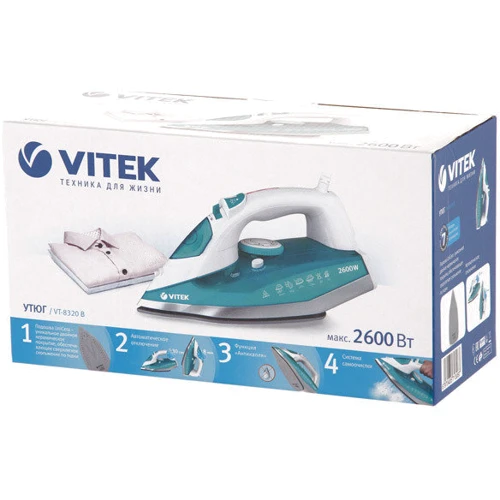 Утюг Vitek VT-8320: Мощность, Вт 2600