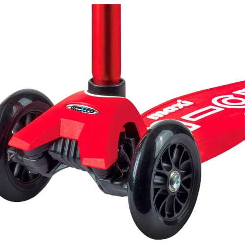 Самокат MICRO Maxi Deluxe - Красный (до 50 kg, 3-х колесный) MMD026-в (витринный): Тип колес литые