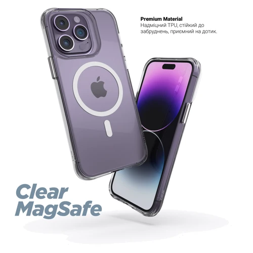 Чохол для iPhone ArmorStandart Clear Magsafe Transparent для iPhone 14 Plus (ARM68054): Колір прозрачный