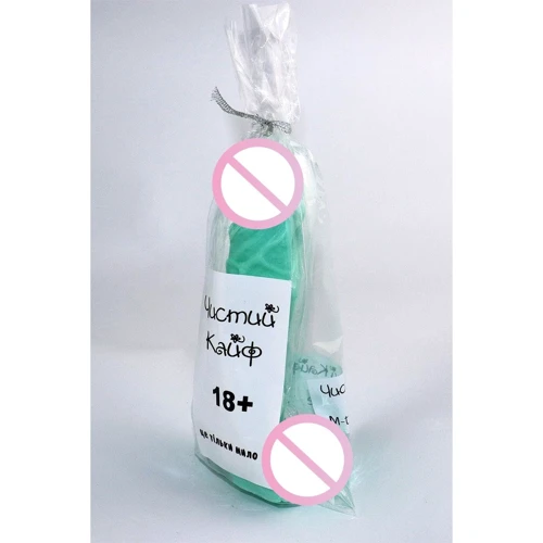 Крафтовое мыло-член с присоской Чистый Кайф Turquoise size M