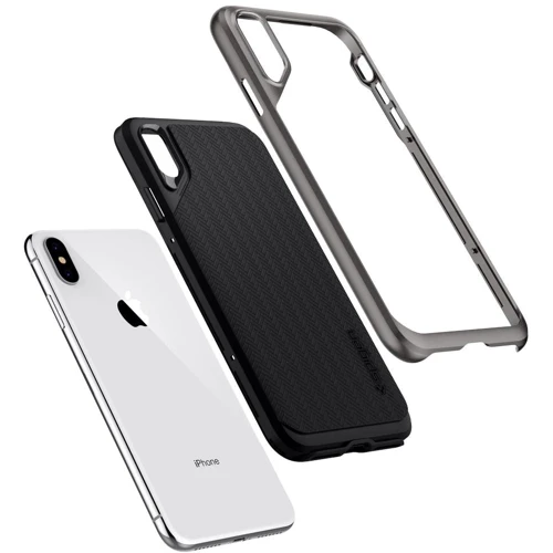 Чехол для iPhone Spigen Neo Hybrid Gunmetal (065CS24838) for iPhone Xs Max: Материалы поликарбонат и полиуретан