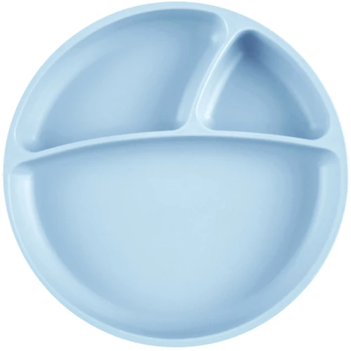 Секционная тарелка MinikOiOi Portions на присоске силиконовая Mineral Blue (101050003)