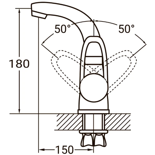 Смеситель для кухонной мойки Aquatica HL-1A230C