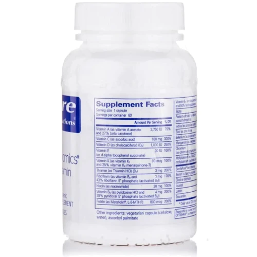 Pure Encapsulations PureGenomics Multivitamin Мультивитамины 60 капсул: Тип Комплексные