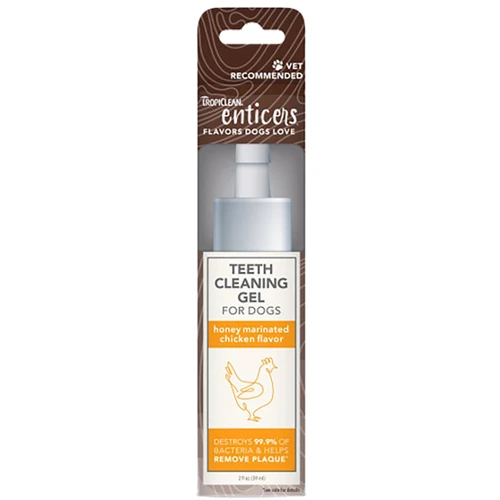 Гель для догляду за ротовою порожниною TropiClean Enticers Курка маринована медом No Brush для собак 59 мл (004351)