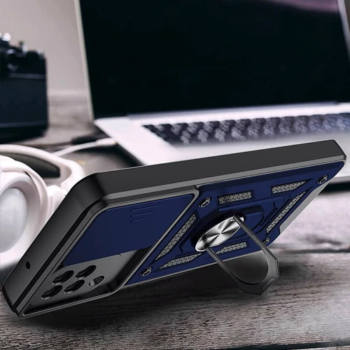 Аксессуар для смартфона Mobile Case Camshield Serge Magnetic Ring Blue for Samsung A125 Galaxy A12/M127 Galaxy M12: Материал TPU (термополиуретан) и поликарбонат