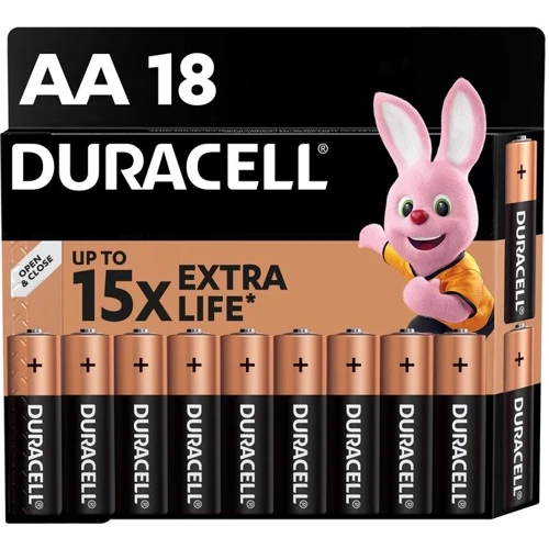 Щелочные батарейки Duracell AA MN1500 LR06 18 шт (5000394107519 / 5006192)