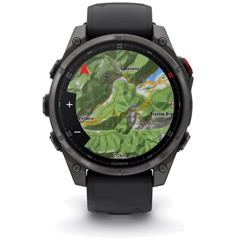 Смарт-часы Garmin Fenix 8 Pro AMOLED 47mm Sapphire Carbon Grey DLC Titanium with Black/Pebble Grey Silicone Band (010-03198-01)