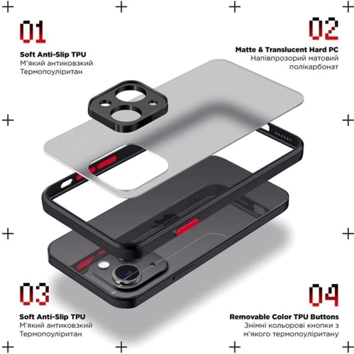 Чехол для телефонов ArmorStandart Frosted Matte Black for Tecno Spark Go 2023 (BF7) (ARM72394): Совместимость Tecno Spark Go 2023 (BF7)