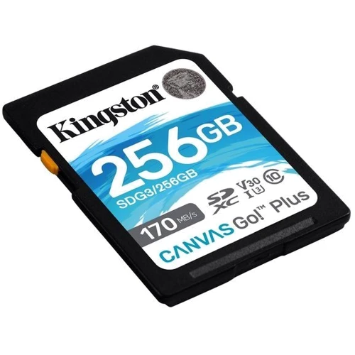 Карта пам'яті Kingston 256GB SDXC class 10 UHS-I U3 Canvas Go Plus (SDG3/256GB): Тип карти SDXC
