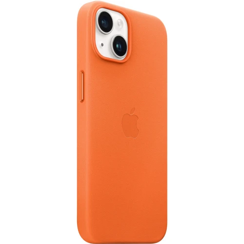 Чехол для iPhone Apple for iPhone 14 Leather Case with MagSafe Orange (MPP83)  фото 5