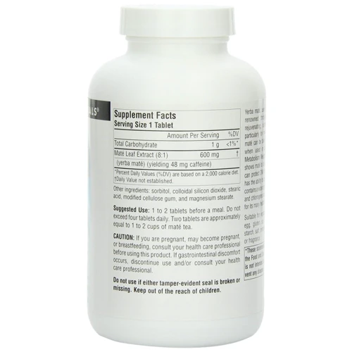 Source Naturals Yerba Mate 600mg, 90 Tab: Тип Мультімінерали