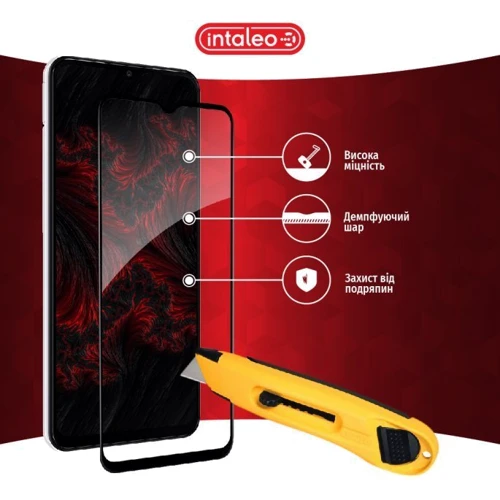 Аксессуар для смартфона Intaleo Tempered Glass Full Glue Black for Samsung A235 Galaxy A23 4G: Цвет черный